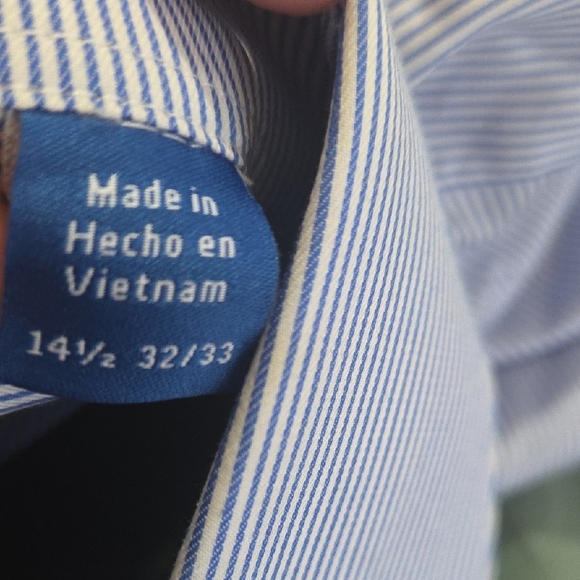 Men's Blue Striped Shirt - Picture 4 of 4